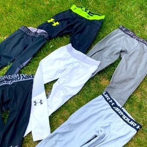 Under armour and Nike boys compression pants.